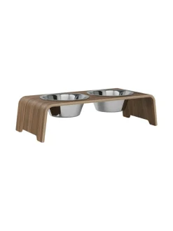 Ruokakupit Ja -Tarvikkeet<dogBar ® Classic korotettu ruokakuppiteline - Pähkinä RUOSTUMATON TERÄS
