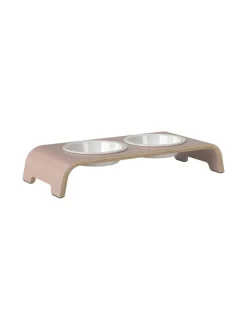 dogBar ® Classic korotettu ruokakuppiteline - Vanha roosa^ Ruokakupit Ja -Tarvikkeet