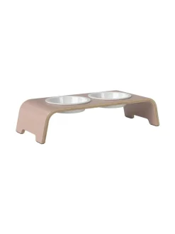 dogBar ® Classic korotettu ruokakuppiteline - Vanha roosa^ Ruokakupit Ja -Tarvikkeet