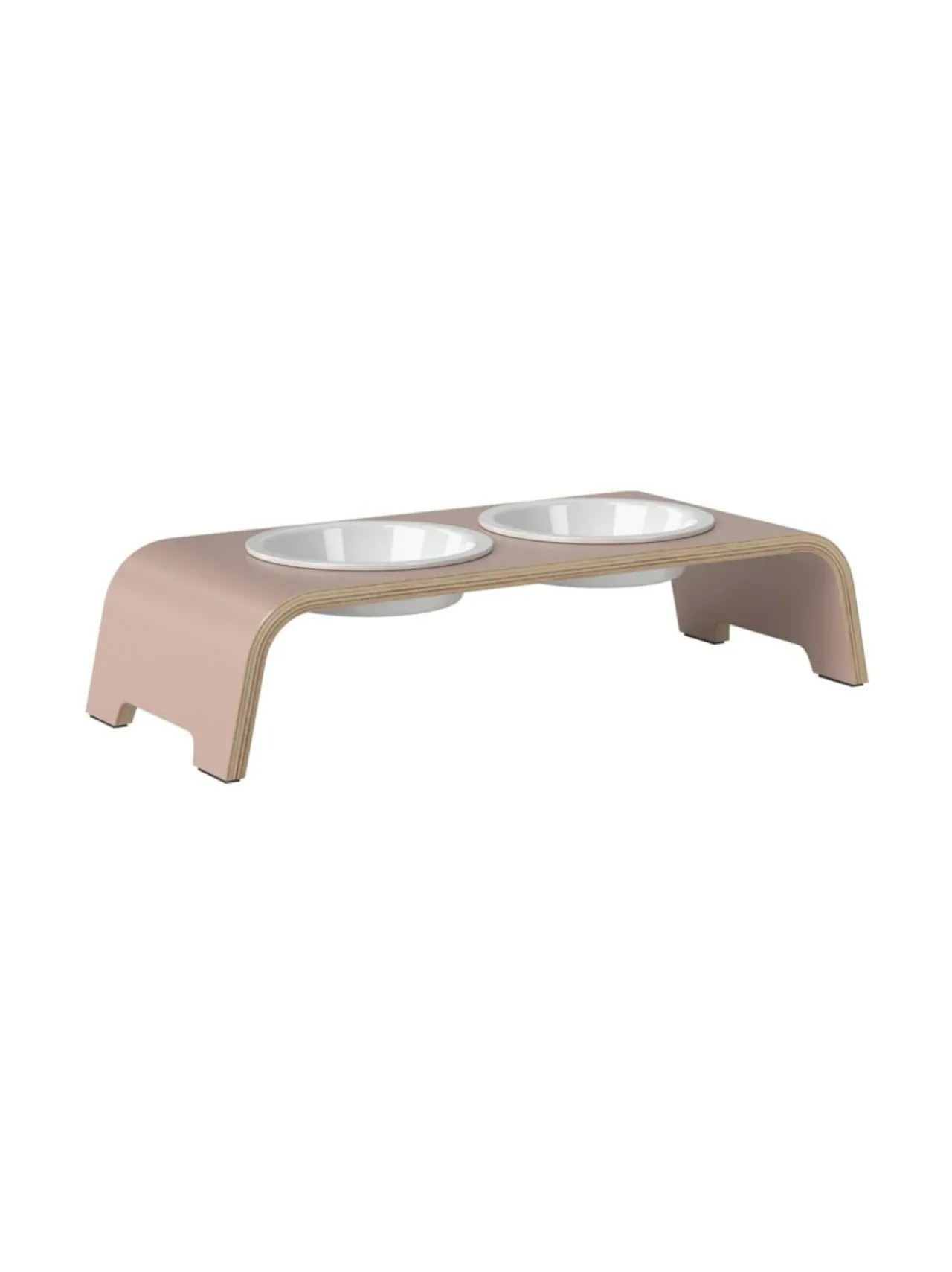 dogBar ® Classic korotettu ruokakuppiteline - Vanha roosa^ Ruokakupit Ja -Tarvikkeet