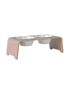 dogBar ® Classic korotettu ruokakuppiteline - Vanha roosa^ Ruokakupit Ja -Tarvikkeet