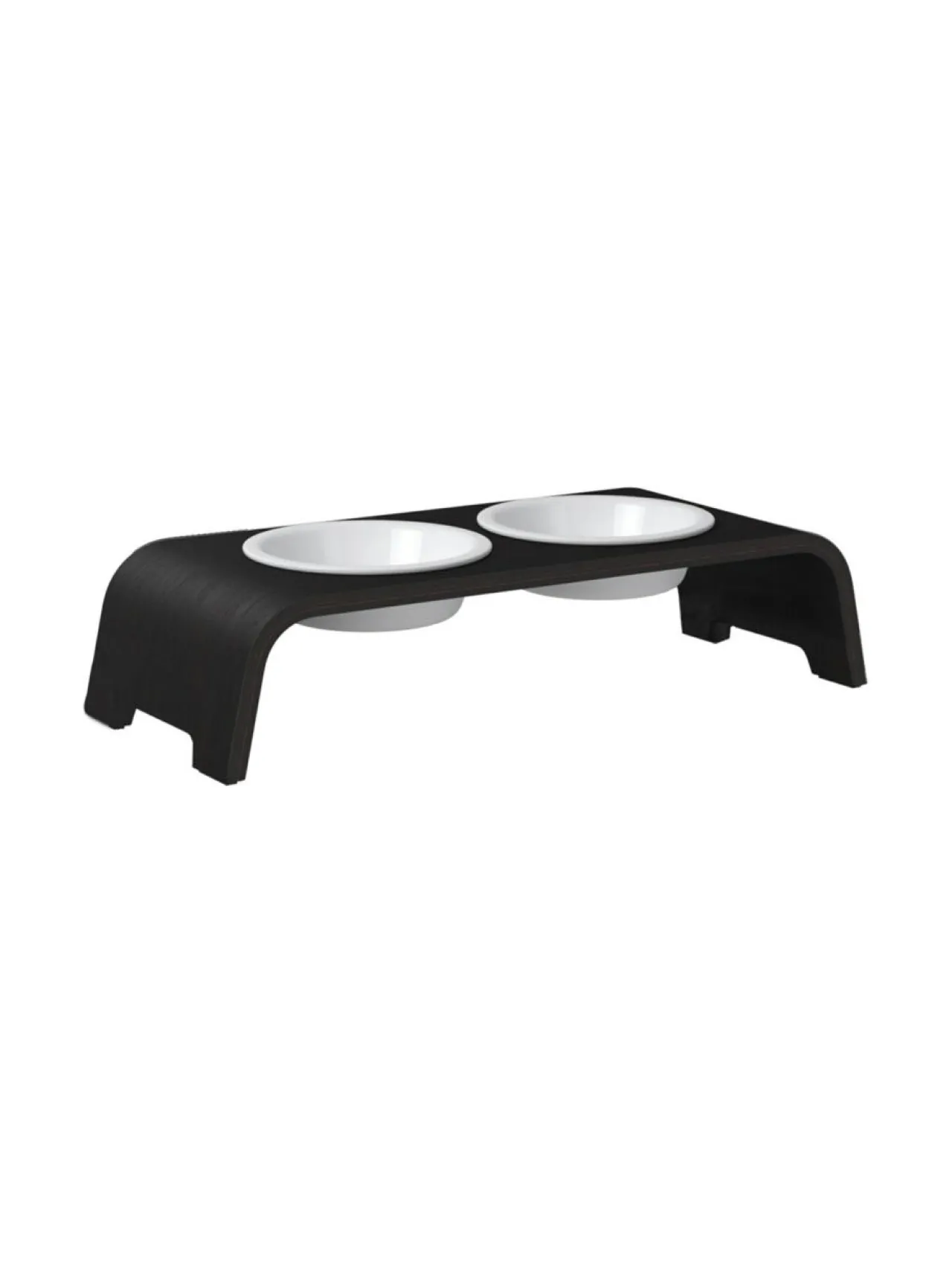 Ruokakupit Ja -Tarvikkeet<dogBar ® Classic korotettu ruokakuppiteline - Tumma tammi POSLIINI