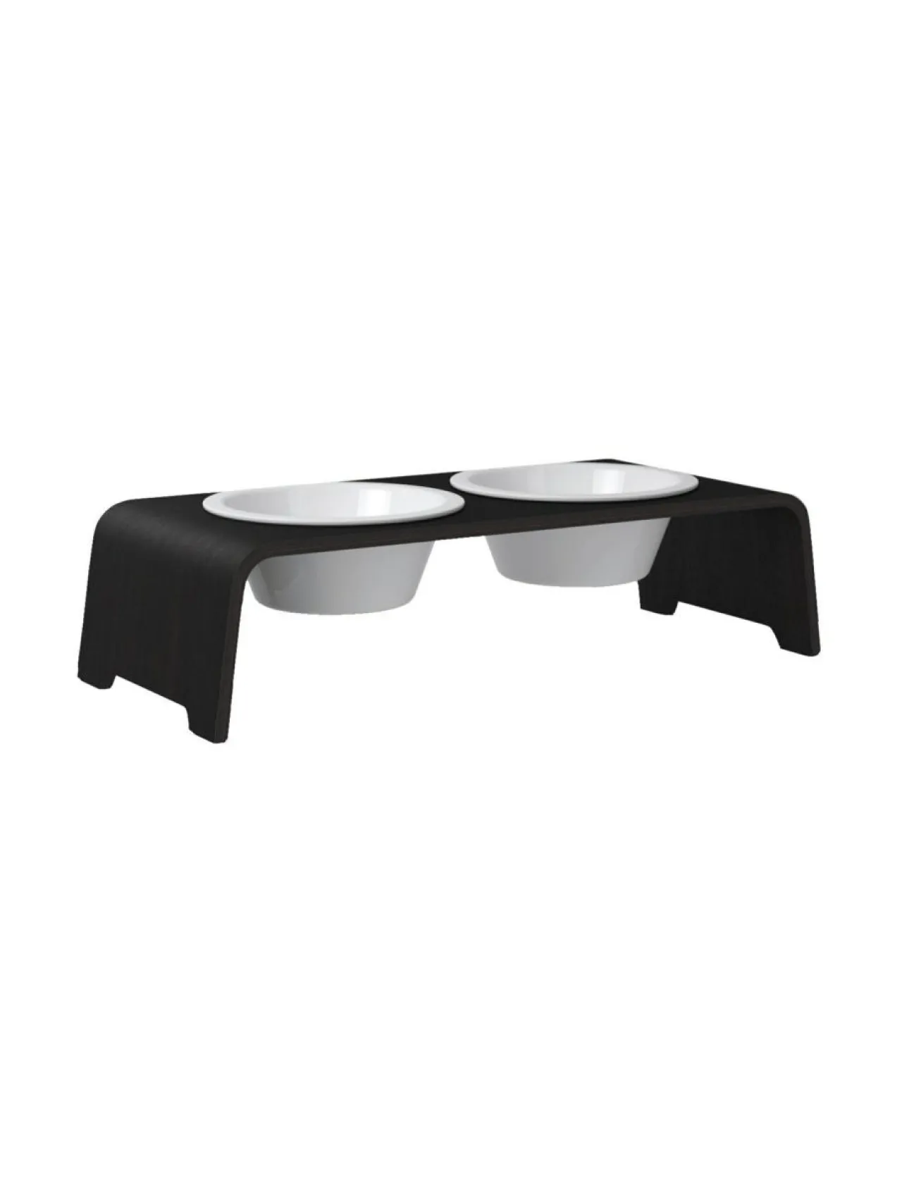 Ruokakupit Ja -Tarvikkeet<dogBar ® Classic korotettu ruokakuppiteline - Tumma tammi POSLIINI