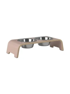 Ruokakupit Ja -Tarvikkeet<dogBar ® Classic korotettu ruokakuppiteline - Vanha roosa RUOSTUMATON TERÄS