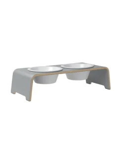 dogBar ® Classic korotettu ruokakuppiteline - Harmaa^ Ruokakupit Ja -Tarvikkeet
