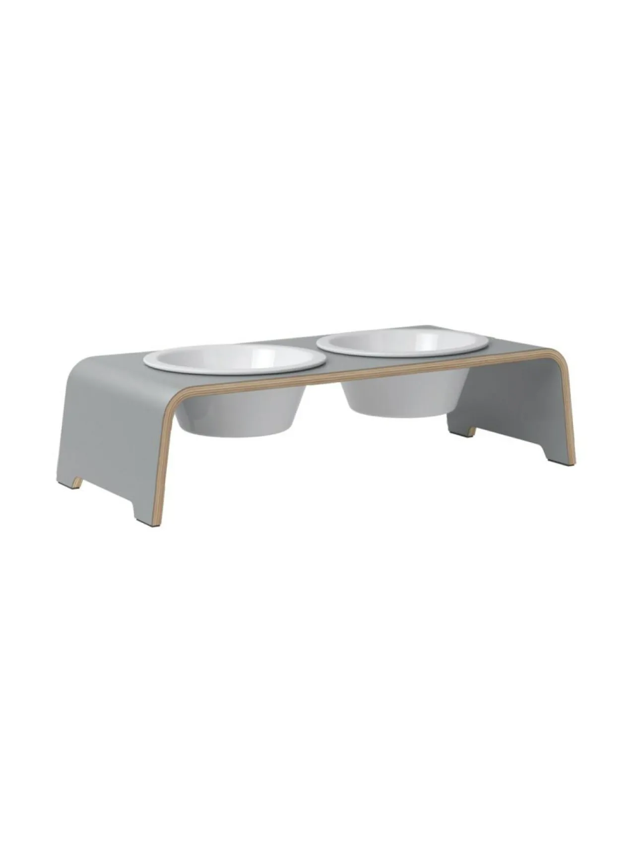 dogBar ® Classic korotettu ruokakuppiteline - Harmaa^ Ruokakupit Ja -Tarvikkeet