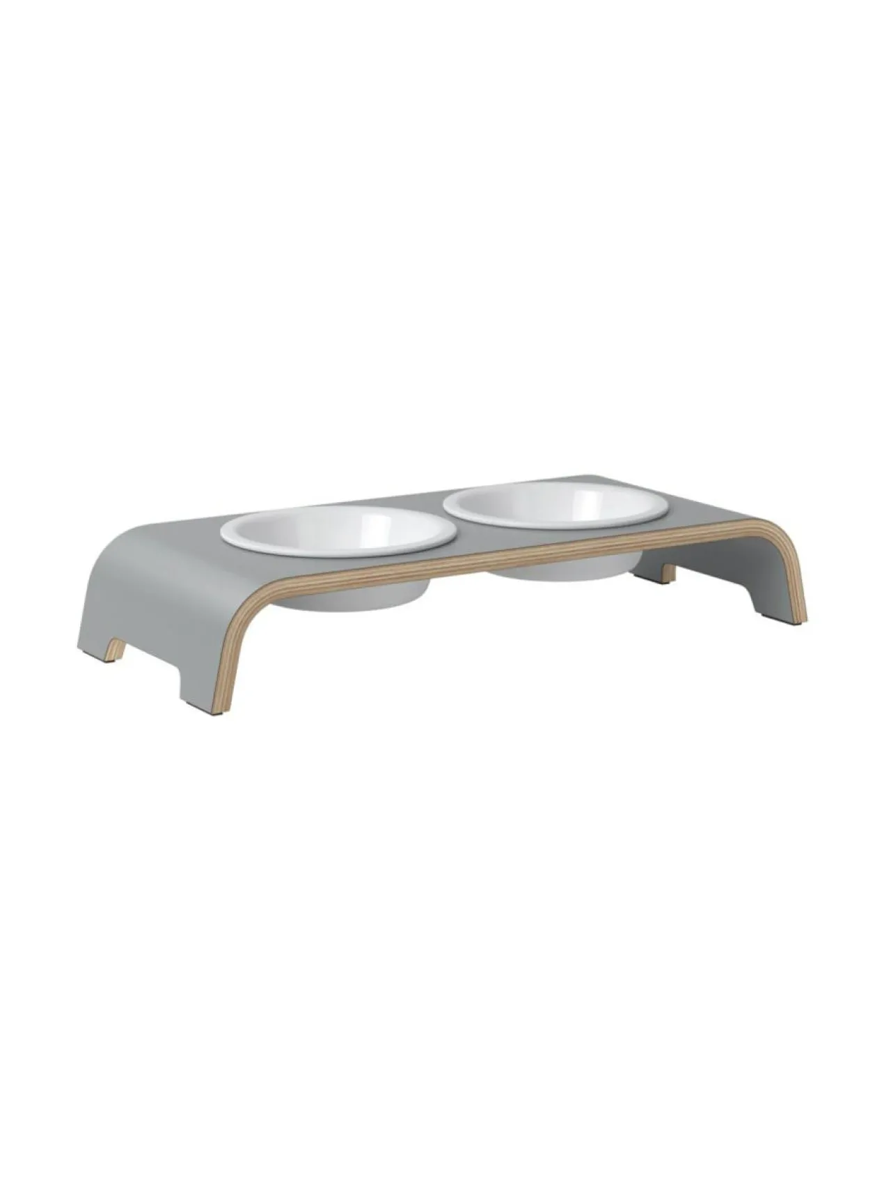 dogBar ® Classic korotettu ruokakuppiteline - Harmaa^ Ruokakupit Ja -Tarvikkeet