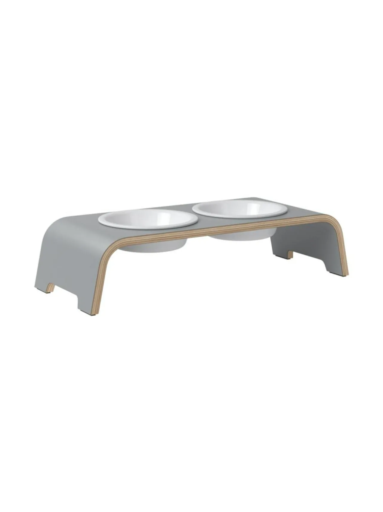 dogBar ® Classic korotettu ruokakuppiteline - Harmaa^ Ruokakupit Ja -Tarvikkeet