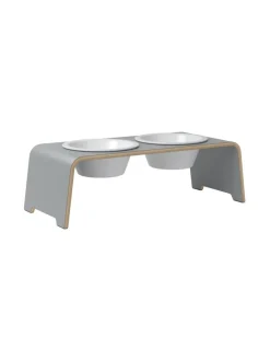 dogBar ® Classic korotettu ruokakuppiteline - Harmaa^ Ruokakupit Ja -Tarvikkeet