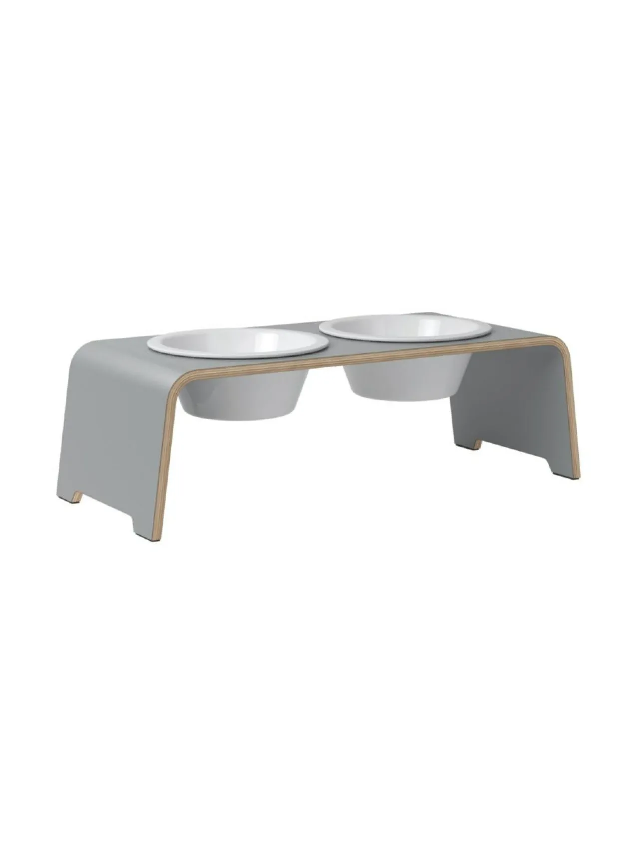 dogBar ® Classic korotettu ruokakuppiteline - Harmaa^ Ruokakupit Ja -Tarvikkeet