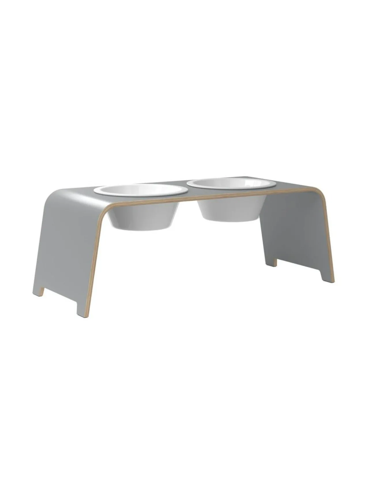 dogBar ® Classic korotettu ruokakuppiteline - Harmaa^ Ruokakupit Ja -Tarvikkeet