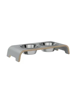 dogBar ® Classic korotettu ruokakuppiteline - Harmaa^ Ruokakupit Ja -Tarvikkeet