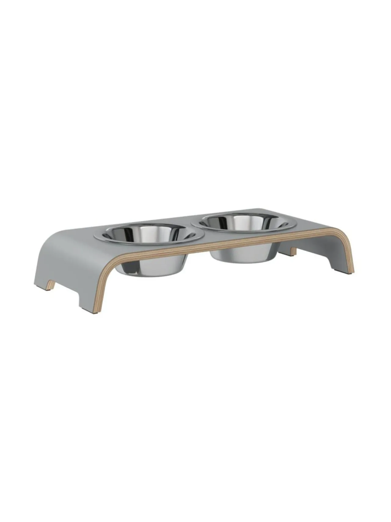 dogBar ® Classic korotettu ruokakuppiteline - Harmaa^ Ruokakupit Ja -Tarvikkeet