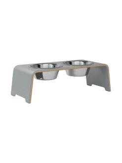 dogBar ® Classic korotettu ruokakuppiteline - Harmaa^ Ruokakupit Ja -Tarvikkeet