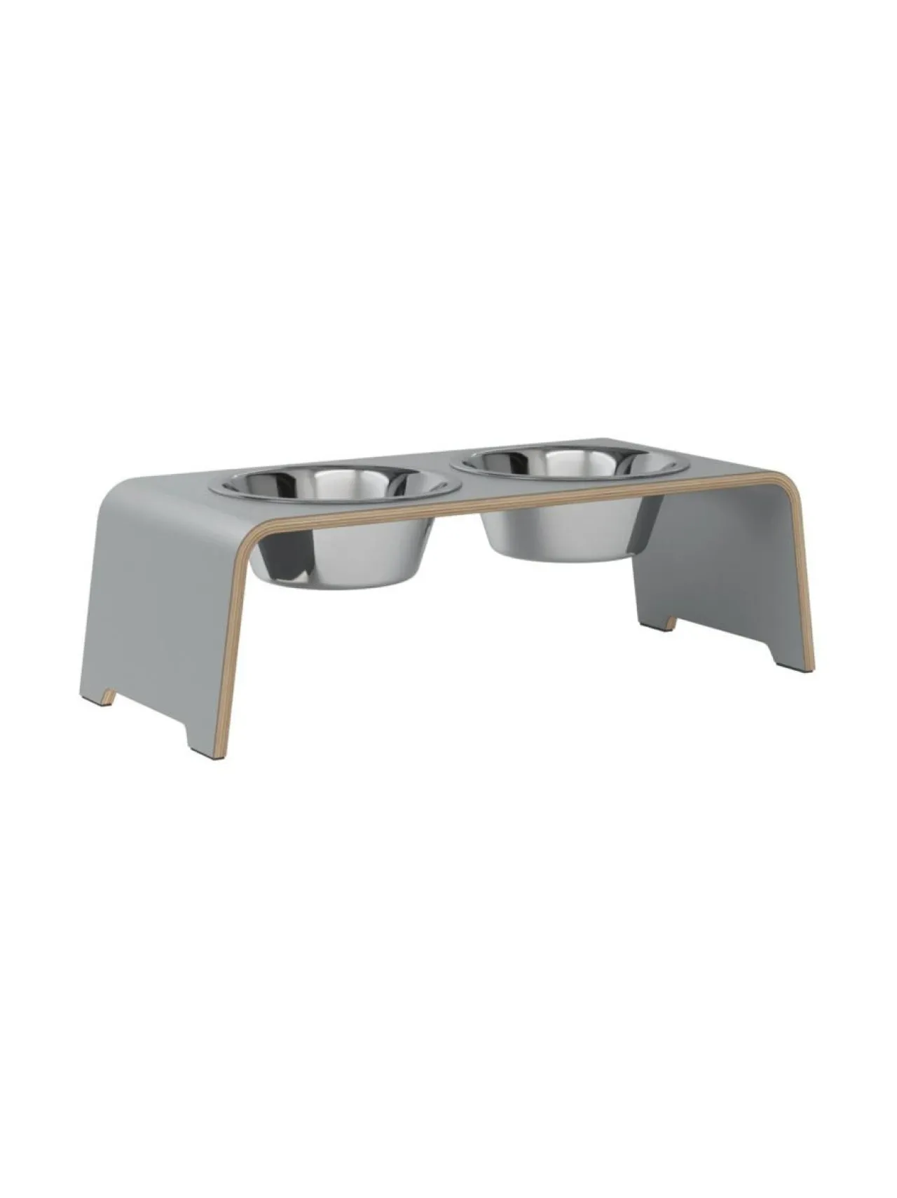 dogBar ® Classic korotettu ruokakuppiteline - Harmaa^ Ruokakupit Ja -Tarvikkeet