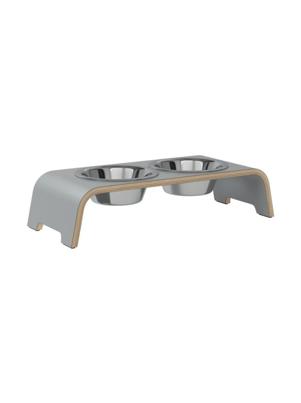 dogBar ® Classic korotettu ruokakuppiteline - Harmaa^ Ruokakupit Ja -Tarvikkeet