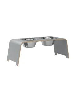 dogBar ® Classic korotettu ruokakuppiteline - Harmaa^ Ruokakupit Ja -Tarvikkeet