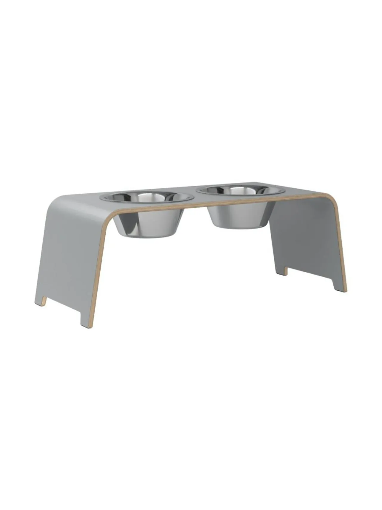 dogBar ® Classic korotettu ruokakuppiteline - Harmaa^ Ruokakupit Ja -Tarvikkeet