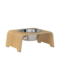 dogBar ® Single korotettu ruokakuppi - Vaalea tammi^ Ruokakupit Ja -Tarvikkeet