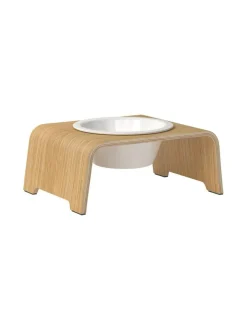 dogBar ® Single korotettu ruokakuppi - Vaalea tammi^ Ruokakupit Ja -Tarvikkeet