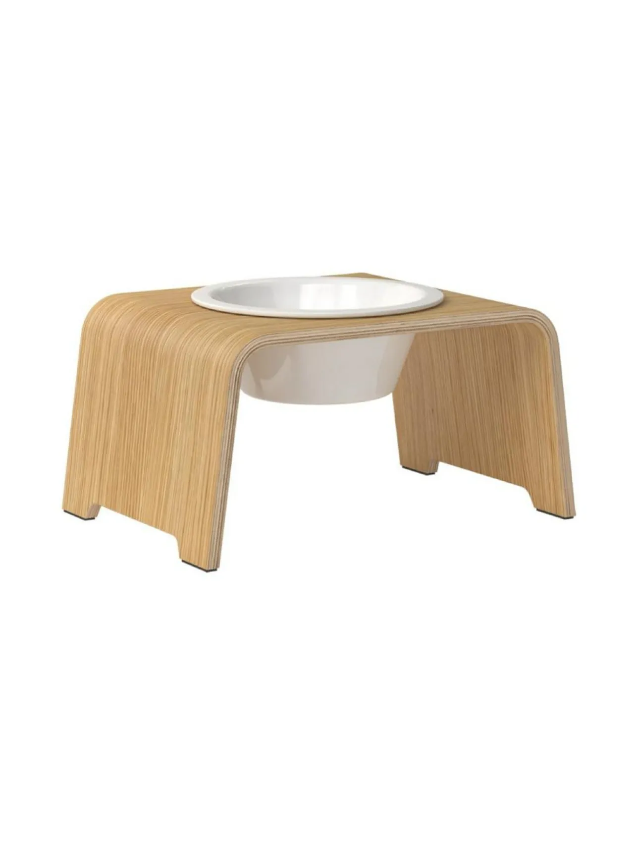 dogBar ® Single korotettu ruokakuppi - Vaalea tammi^ Ruokakupit Ja -Tarvikkeet