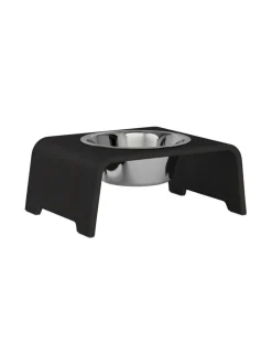 dogBar ® Single korotettu ruokakuppi - Tumma tammi^ Ruokakupit Ja -Tarvikkeet