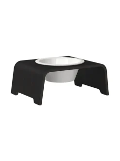 Ruokakupit Ja -Tarvikkeet<dogBar ® Single korotettu ruokakuppi - Tumma tammi POSLIINI