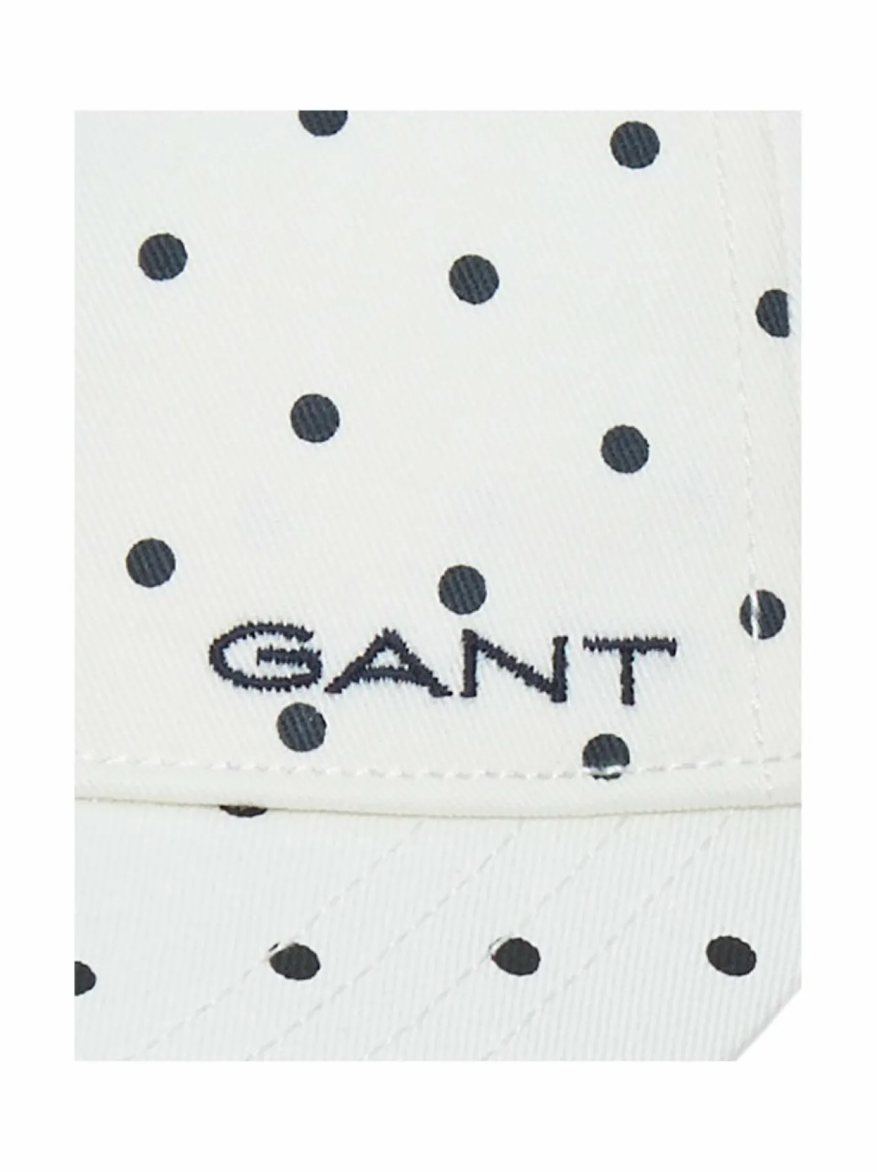 Hatut & Pipot<GANT Dot Print Cotton Twill -lippalakki 113 EGGSHELL