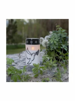 Jouluvalot<Star Trading Dove LED -kynttilä 7,5 x 7,5 x 12,5 cm VALKOINEN