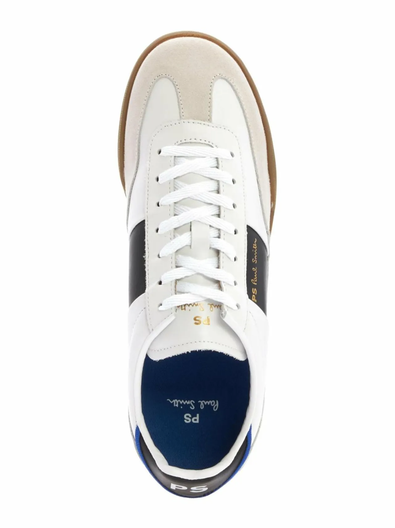 Urheilujalkineet<PS Paul Smith Dover-tennarit 01 WHITE BLACK SIDE PANEL