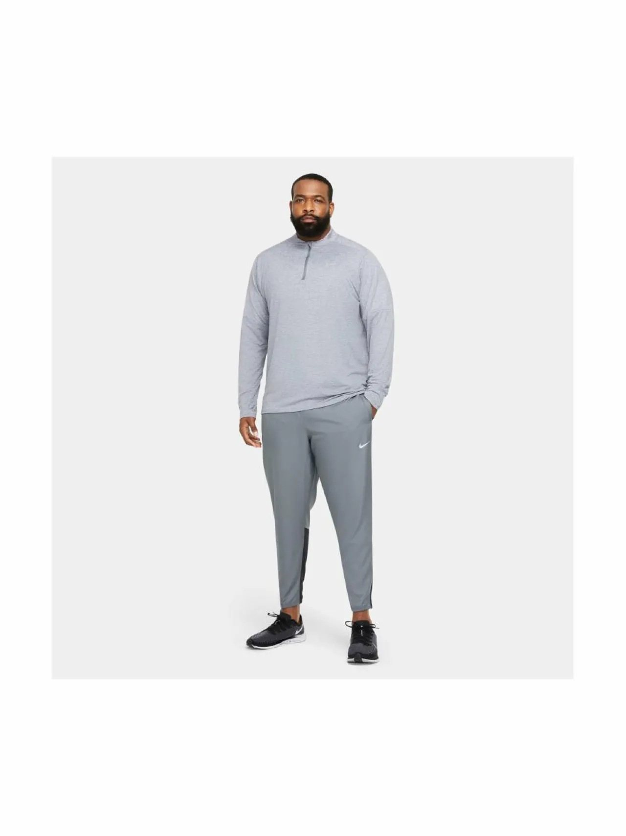 Paidat, Hupparit & Colleget<Nike Dri-FIT 1/2-zip -treenipaita 084 SMOKE GREY/GREY FOG/REFLECTIVE SILV