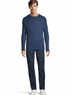 Neuleet<Polo Ralph Lauren Driver-palmikkoneule LIGHT NAVY
