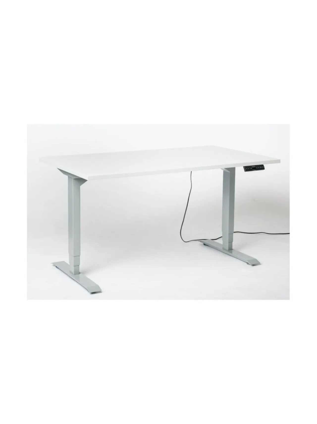 Top-Cousins Easy DUO sähköpöytä - Harmaa runko, valkoinen 160x80cm pöytälevy^ Työpöydät