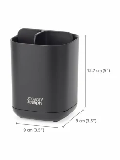 Kylpyhuonetarvikkeet<Joseph Joseph EasyStore Toothbrush Caddy -hammasharjateline 12,7 x 9 x 9 cm MATT BLACK