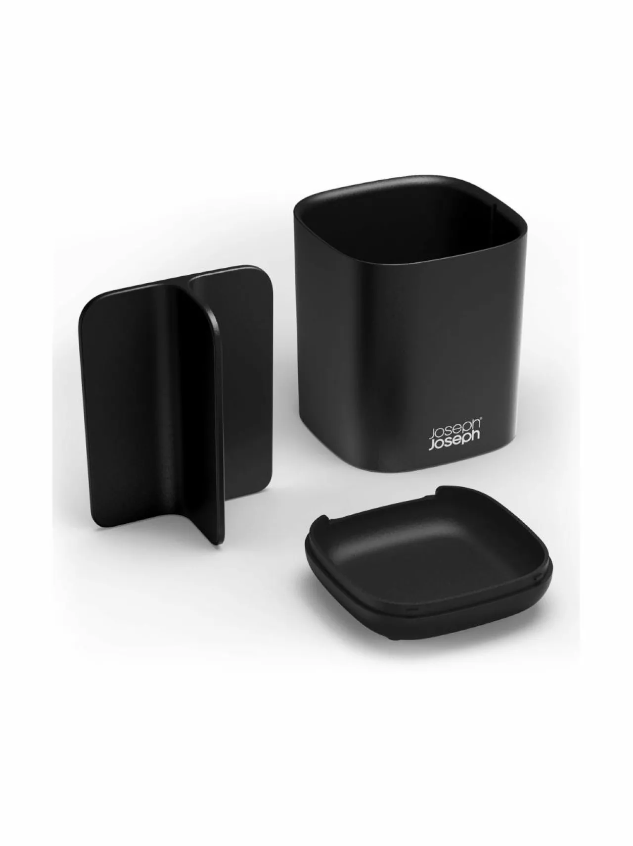Kylpyhuonetarvikkeet<Joseph Joseph EasyStore Toothbrush Caddy -hammasharjateline 12,7 x 9 x 9 cm MATT BLACK