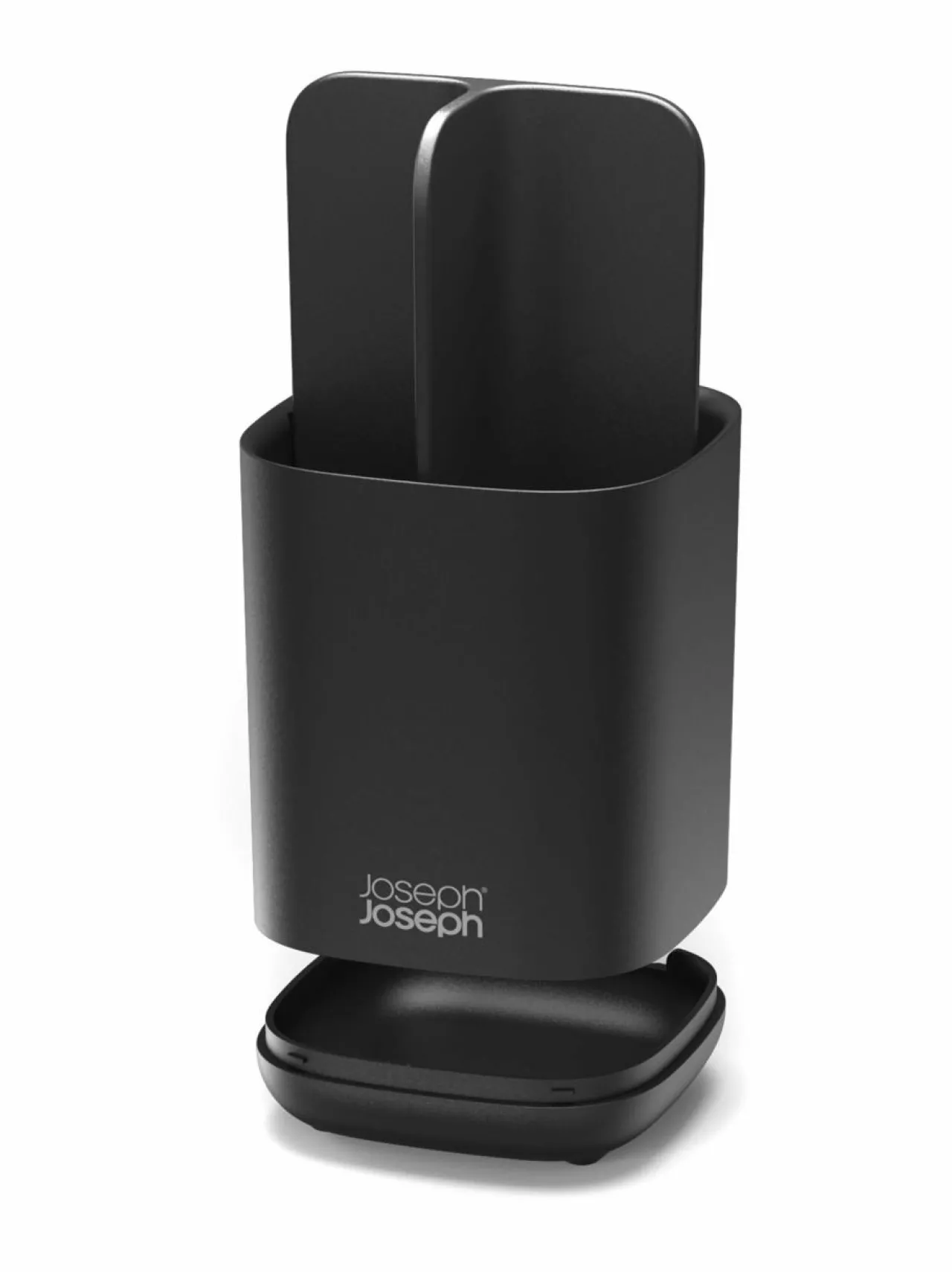 Kylpyhuonetarvikkeet<Joseph Joseph EasyStore Toothbrush Caddy -hammasharjateline 12,7 x 9 x 9 cm MATT BLACK