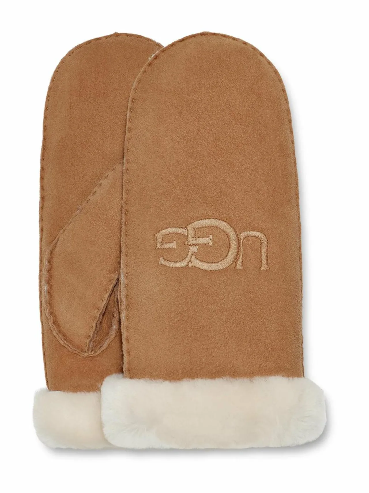 Käsineet<UGG Embroidered-nahkalapaset CHESTNUT