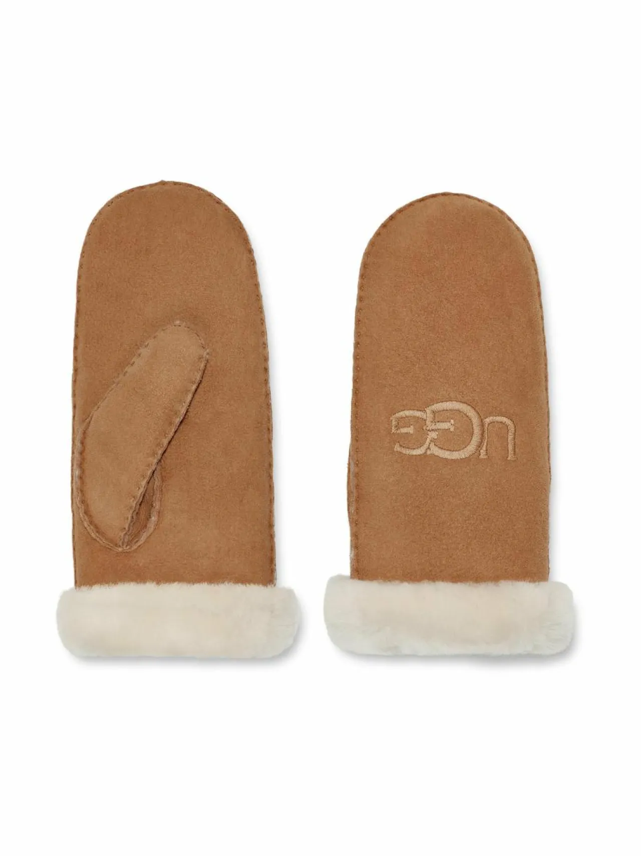 Käsineet<UGG Embroidered-nahkalapaset CHESTNUT