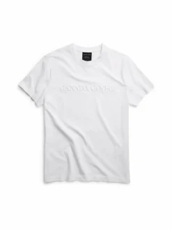 Paidat, Hupparit & Colleget<Canada Goose Emersen Embroidered Wordmark t-paita 25 WHITE BLANC
