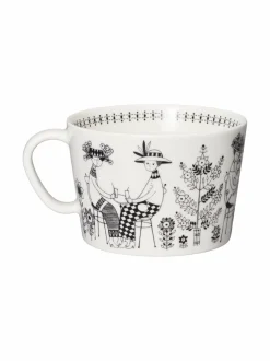 Mukit & Kupit & Asetit<Arabia Emilia-kuppi 0,4 l BLACK/WHITE