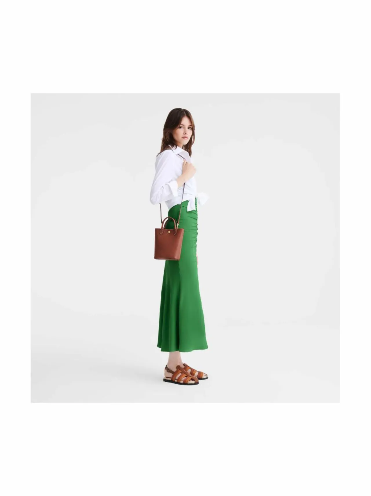 Käsilaukut<Longchamp Epure Top Handle -nahkalaukku 035 BROWN