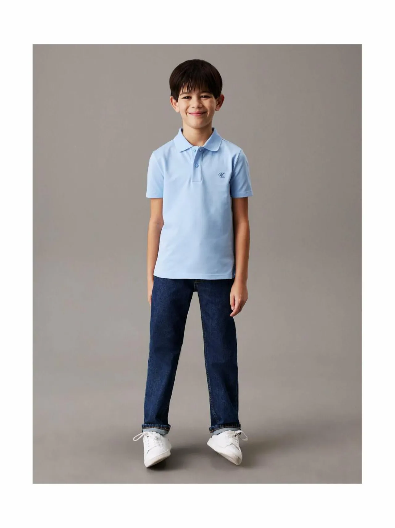 Paidat<Calvin Klein Kids Essential Regular Logo -pikeepaita CBR BLUE BELL