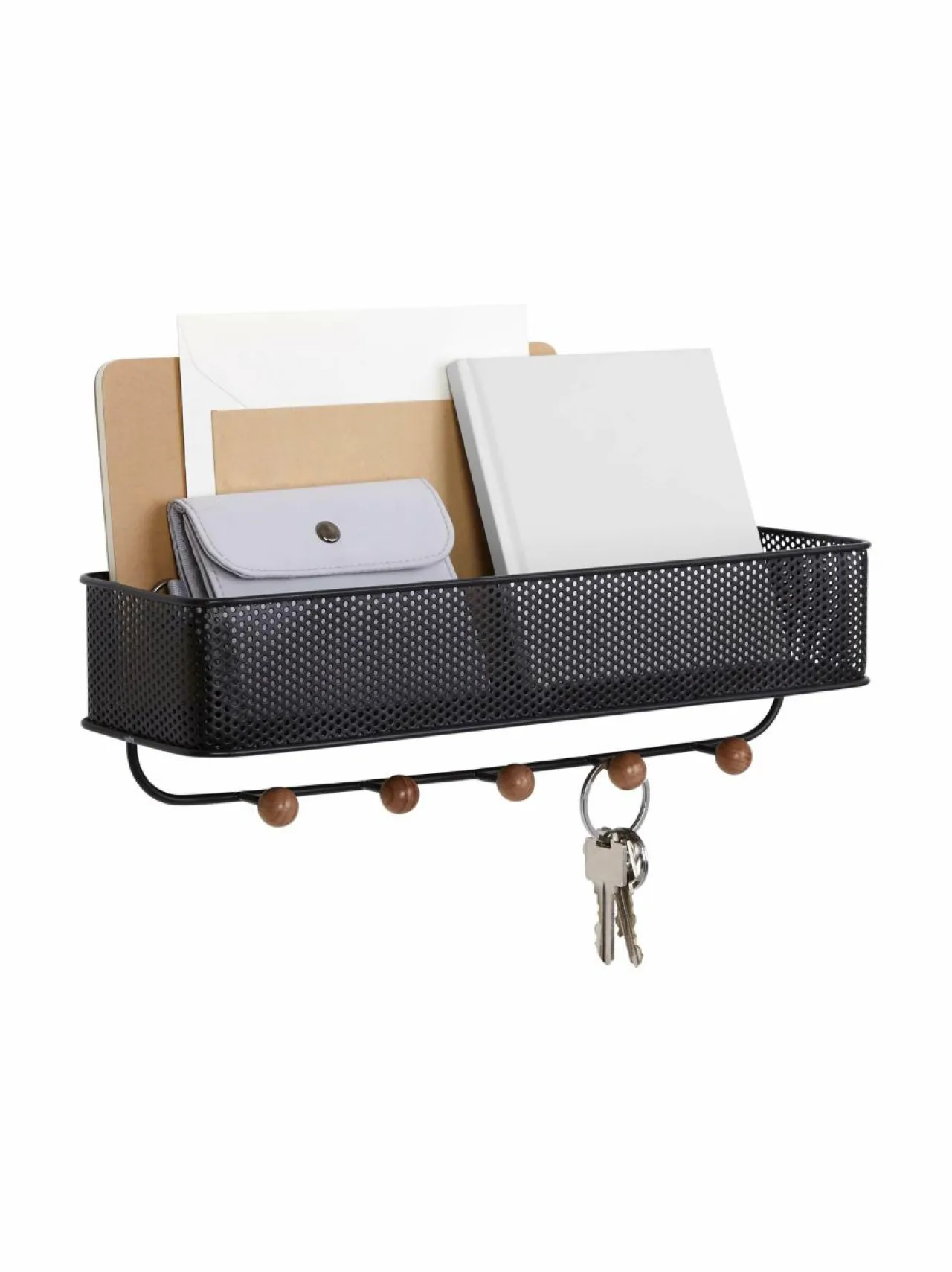 Säilytys<Umbra ESTIQUE ORG -hyllynaulakko BLACK/WALNUT
