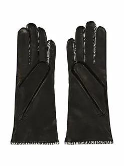 Käsineet<Sauso Etta-nahkakäsineet BLACK/ZEBRA