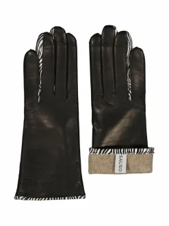 Käsineet<Sauso Etta-nahkakäsineet BLACK/ZEBRA
