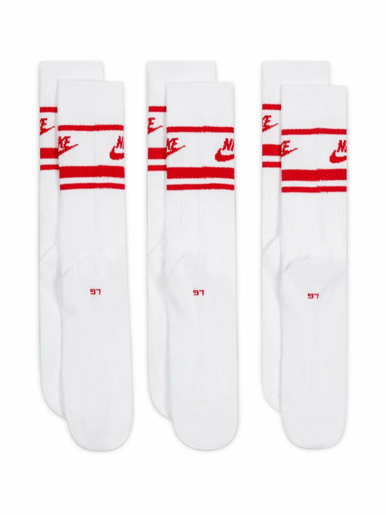 Urheiluasusteet|Urheiluasusteet<Nike Everyday Essential -sukat 3-pack 102 WHITE/UNIVERSITY RED/UNIVERSITY RED
