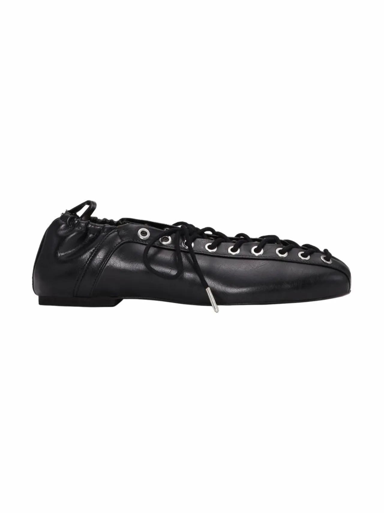 Avokkaat & Korkokengät<Ganni Eyelets Lace Up Ballerina -avokkaat 099 BLACK