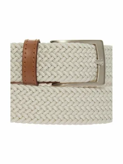 Vyöt<A+more Farkku-vyö 3 cm OFF WHITE/TAN/SHINY NICKEL