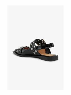 Avokkaat & Korkokengät<Ganni Feminine Buckle -ballerinat 099 BLACK