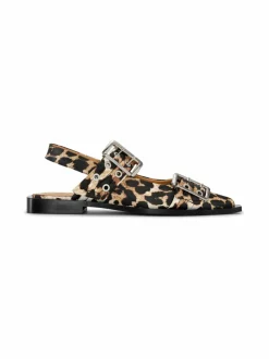 Avokkaat & Korkokengät<Ganni Feminine Buckle -ballerinat 943 LEOPARD